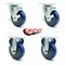 Service Caster 4 Inch Blue Polyurethane Wheel Swivel Top Plate Caster Set with 2 Brake 2 Rigid SCC-20S414-PPUB-BLUE-TLB-TP3-2-R-2 - alternate 5